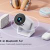 [270°Adjustable Stand] Mini projector with WiFi and Bluetooth, Outdoor Portable Movie Projector 1080P Support, Auto Keystone Home Projector for Phone/TV Stick/Laptop, WiMiUS Latest S27 - Image 2