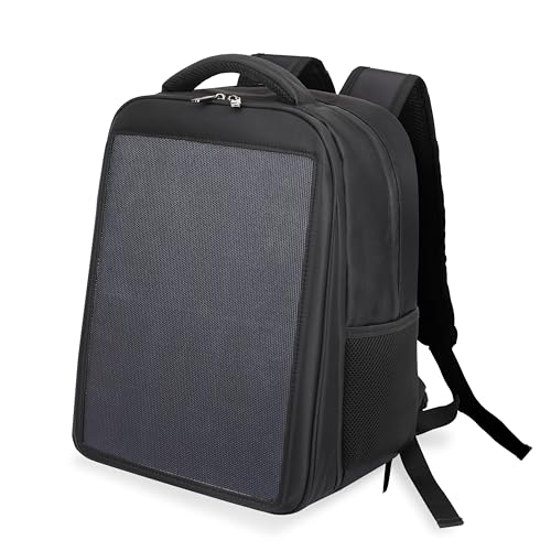 20W Solar Backpack with Type-C & USB Ports, 24.8% High Conversion Solar Charger Bag, Multi-Functional Travel Bag, Durable Rucksack for Hiking Camping Travel